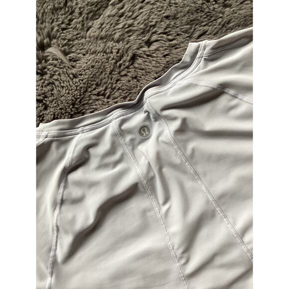 Lululemon Womens Striped Long Sleeve Pullover T-Shirt Light Blue Gray - Picture 9 of 9